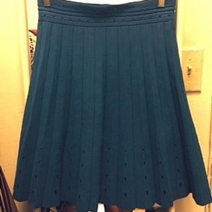 Sandro Blue Pleated Skirt